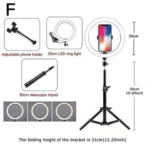 6.3 ''/10.2'' Camera Fotostudio Telefoon Video LED Beauty Ring Licht Fotografie Dimbare Ring Lamp + Statief voor Selfie/Live Show