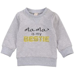 6M-3Y Kids Baby Jongen Meisje Lange Mouwen Ronde Hals Brief Print Sweatshirt Truien Herfst Kleren