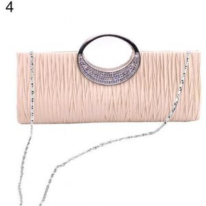 Vrouwen Tas Clutch Vrouwen Luxe Strass Satijnen Geplooide Avondtasje Party Clutch Purse Handtas Clutch Handtassen En Portemonnees