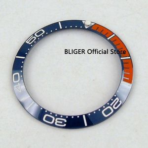 BLIGER 38mm Blauw Oranje Keramische Horloge Bezel Insert Fit 40mm Sub/GMT Automatisch Uurwerk Horloge