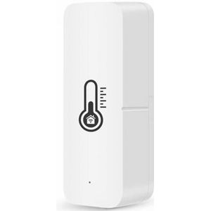 Wifi Tuya Smart Temperatuur En Vochtigheid Sensor Met Zoemer Alarm Thuis Indoor Thermometer Voice Control Voor Alexa Google Thuis