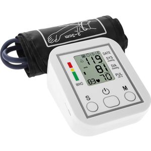 Draagbare Bloeddrukmeter Huishouden Bloeddrukmeter Arm Band Type Digitale Elektronische Mini Bloeddrukmeter Tonometer
