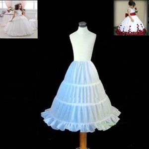 Crinoline Kids Kind Witte Petticoat Voor Bloem Meisje Bruiloft Accessoires Lolita 3 Hoepel Rok Onderrok Vestido De Novia