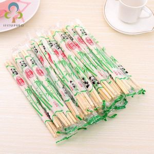 50 paren/pak Chinese Bamboe Eetstokjes Wegwerp Bamboe Eetstokjes Individueel Verpakt keuken Servies met tandenstoker LYQ