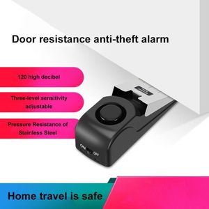 Rvs 120dB Draadloze Deur Stoppen Slot Alarm Anti Diefstal Inbraak Alert Systeem Home Veilig Beveiliging