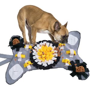 Pet Dog Feeding Mat Hond Snuiven Mat Training Deken Hond Verbruik Langzaam Voedsel Puzzel Deken Bone Vorm