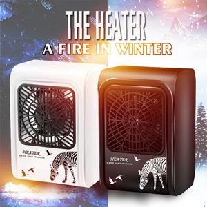 500W Mini Heater Low Noise Elektrische Kachel Desktop Warmer Machine Winter Air Blower Kleine Desktop Elektrische Kachel