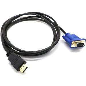 1.5M/16FT Gold Hdml Male Naar Vga Male 15 Pin Video Adapter Kabel 1080P 6FT Voor Tv dvd Box