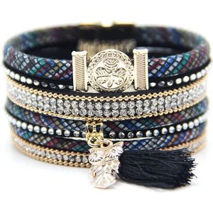 mode stijl armband uil charms armband met kwastje mode uil sieraden voor vrouwen