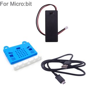 Voor micro: bit microbit Siliconen Case Beschermhoes + Battry Houder Case 3 v PH2.0 voor 2 stks AAA Batterijen + 1 m Micro Usb-kabel