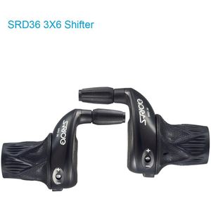 S-Rit MTB Shifter Fiets 3x6 Speed Twist Links/Rechts Twist Grip Gear Shifters Lente Shifting compatibel voor Shimano SL-RS25