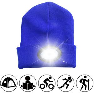 6 Led Licht Hoed Usb Oplaadbare Handsfree Zaklamp Cap Led Mutsen Gebreide Muts Warm Houden In De Winter Voor Klimmen vissen Outdoor