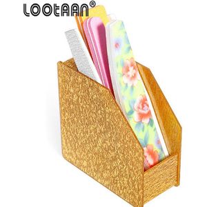 Zilver/Goud/Nail Art Papier Houder Remover Papier Wipe Holder Container Storage Case Make Up Nail Diy Manicure styling Tool Stand