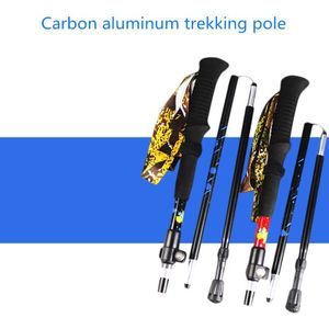 Verstelbare Fold Trekking Poles Anti Shock Wandelen Stick Trekking Wandelstokken 5 Sectie Outdoor Klimmen Apparatuur