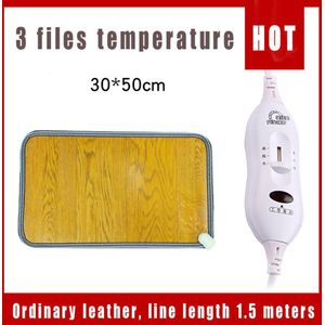 3 Patroon Lederen Verwarming Voet Mat Warmer Elektrische Verwarming Pads Voeten Been Warmer Tapijt Thermostaat Warming Gereedschap Thuis Kantoor 60W