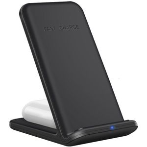 Fdgao 15W Qi Draadloze Oplader 2 In 1 Fast Charging Stand Voor Iphone 12 Mini 11 Pro Xs Max xr X 8 Airpods Pro Samsung S20 S10 S9