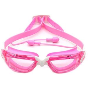 Kinderen Anti-Fog Zwembril Met Siamese Ear Plug Silicon Anti-Sijpelt Zwemmen Bril Kids UV400 Zwemmen Zonnebril