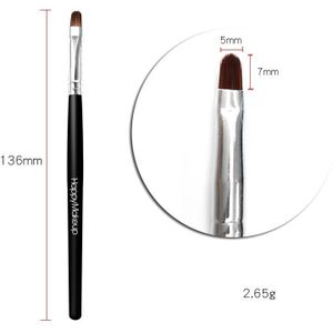 2/5Pcs Houten Handvat Lip Borstel Zachte Extension Applicator Make-Up Kwasten Zwarte Lippen Make Up Tools Cosmetica Accessoires