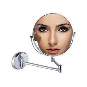 Moderne Koperen Chrome 8 &quot;Double Side Bad Spiegel Shave Make Extend Arm 3x Vergrootglas Espelho Do Banheiro Badkamer Accessoires