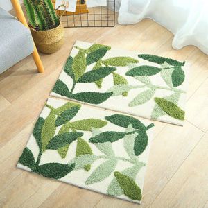 5 kleuren driedimensionale groene bladeren verdikte massaal deur mat Entree antislip tapijt badkamer absorberende rug