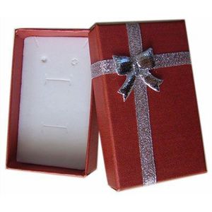 32pcs Kartonnen Sieraden Dozen 1.9 ''x 3.1'' Zilver Geschenkdozen voor Hangende Ketting Oorbellen Ring Box Verpakking met Witte Spons
