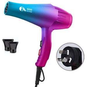 Kapsalon Professionele Krachtige Föhn Kapper 2400W Twee Air Verzamelen Nozzles 6 Versnellingen Aanpassing Föhn Zwart