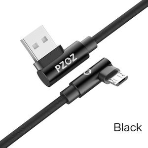 Pzoz Snelle Opladen Micro Usb Kabel 90 Graden Micro Usb Charger Microusb Cord Gegevens Voor Xiaomi Redmi Huawei Tablet Kabel micro Usb