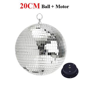 Thrisdar Dia15CM 20Cm 25Cm Sliver Reflecterende Spiegel Discobal Licht Met Motor Wedding Party Xmas Ktv Bar disco Lampen