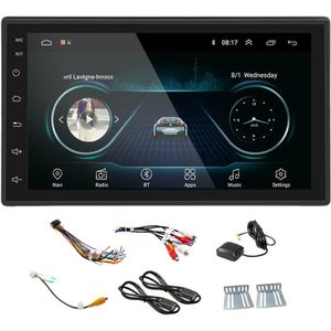 Zwarte 2DIN Android Auto Multimedia MP5-Player Radio Gps Navi Wifi Radio 2 Din 7 Inch Druk Sn Bluetooth Fm O Auto Ster