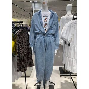 Herfst Herfst Vrouw Denim Jumpsuits & Rompertjes Casual Modieuze Zakken Rijk Broek Geen Riem Playsuit