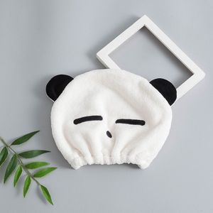 Mode Cutie Panda Droog Haar Cap Microfiber Haar Tulband Water-Absorberende Verdikte Haar Sneldrogende Douche Caps Voor vrouwen Kids