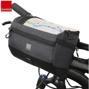 Sahoo 111459-SA Touchscreen Cycling Bike Fiets Kaart Mouw Stuurtas Pak Fietstas Mand Telefoon Camera