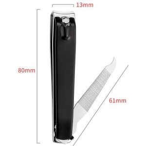 Zwart Nagelknipper Splash-Proof Grote Nagelknipper Met Bestand Metalen Dode Huid Schaar Professionele Nail Gereedschap Rvs