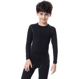 Kinderen Kids Jongen Meisje Compressie Base Layer Skins Tee Thermische Sport T-shirt Sneldrogende Kleding