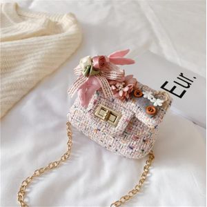 Mooie Mini Handtas Voor Meisjes Koreaanse Stijl Mode Kleine Crossbody Tas Met Ketting Kinderen Tas Winter