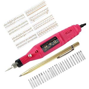 Elektrische Micro-Graveur Pen Mini Diy Graveren Tool Kit Voor Metaal Keramische Plastic Hout Sieraden Met Kraspen Etcher 30 Bits