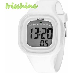 Irisshine i0325 Unisex horloges Siliconen LED Light Digital Sport Polshorloge Kid Vrouwen Girl Mannen Boy A15