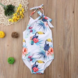 Pasgeboren Kids Baby Meisje Neushoornvogel Badpak Badmode Halter Casual Zwemmen Kleding Bikini Beachwear