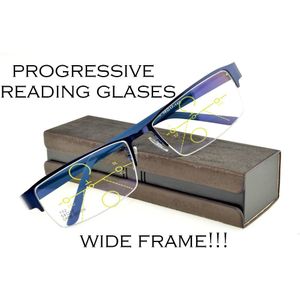 Claravida Progressieve Multifocale Bifocale Antislip Benen Mannen Brede Europese Hoofd Leesbril + 1 + 1.5 + 2 + 2.5 + 3 + 3.5 + 4