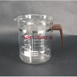 1000Ml Plastic Handvat Beker Chemie Laboratorium Borosilicate Transparante Glazen Beker Met Tuit