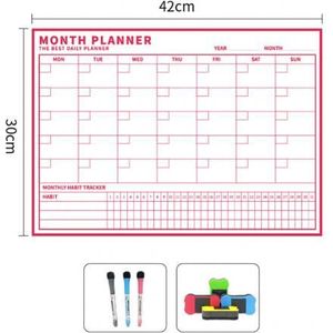 Magnetische Uitwisbare Message Board Maand Week Planner Kalender Sticker Schoolbord Kid School Muur Planner Kantoor Vergadering Kalender