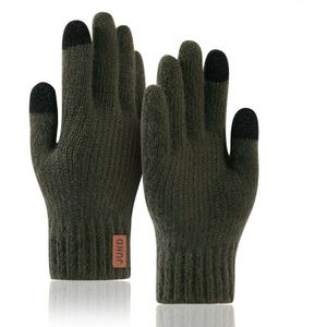 Mode Mannen Plus Fluwelen Thicken Brei Wollen Fietsen Warme Wanten Winter Kasjmier Elastische Touch Screen Rijden Handschoenen H49