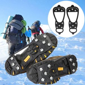 Stijgijzers Inlegzolen Outdoor Sport Anti-Slip Ice Klimmen Schoenen Spikes Ice Grips Cleats Over Sneeuw Schoenen Stretch Strakke Rubber band