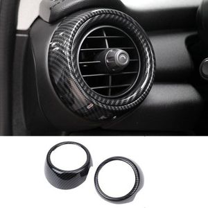 Auto Dashboard Side Air Vent Decoratie Ring Cover Trim Auto Sticker Styling Carbon Fiber Stijl Voor Mini Cooper F55 F56 f57