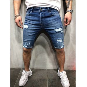 Mens Denim Chino Shorts Super Stretch Skinny Slim Zomer Half Broek Cargo Jeans