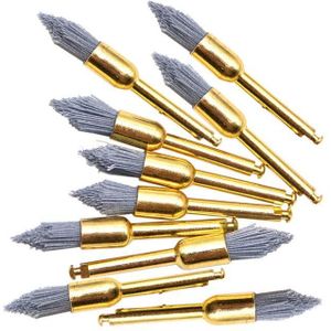 10 Stuks Dental Polijsten Borstel Silicon Carbide Materiaal Klink Platte Kom Tanden Polijstmachine Prophy Borstels Voor Contra Hoek Handstuk