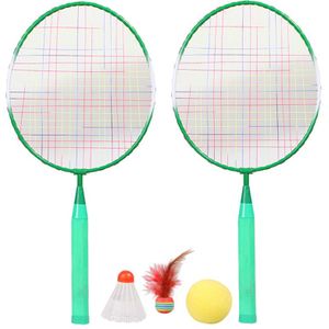 1 Set Badminton Rackets Kids Badminton Training Tool Buitensporten Spelen Toy Set Met Drie Ballen