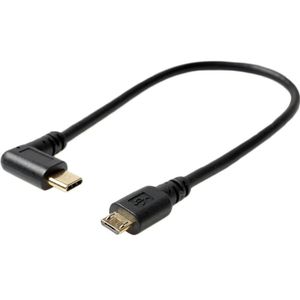 Schuine 90 graden USB C Micro B Mini USB 5Pin Male naar USB 3.1 Type C Elleboog Micro USB 2.0 OTG Data Adapter Kabel