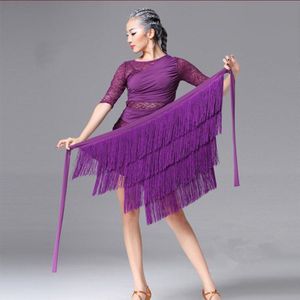 Vrouwen Latin Dance Rok Voor Vrouwen Ballroom Praktijk Dansen Cha Cha Tango Salsa Samba Rumba Training Outfit Heupen Sjaal Dans