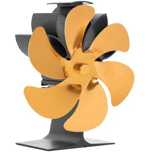 Milieuvriendelijke Haard Fan 6 Blades Thuis Indoor Non-Elektrische Kachel Fan Hout-Brandende Kachel Fans